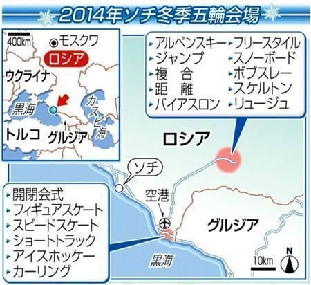 ２０１４年ソチ冬季五輪会場＝２０１４年２月７日～２月２３日（開催期間）、ロシア・ソチ