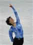 フィギュアスケート男子SP羽生結弦＝１３日、ロシア・ソチのアイスベルク・パレス（大里直也撮影）