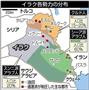 イラク各勢力の分布＝２０１４年６月１８日現在