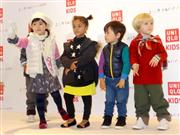 ユニクロの子供服の戦略発表会。アイテムを５割増やし、売り上げ倍増を図る＝１９日、東京都中央区のユニクロ銀座店