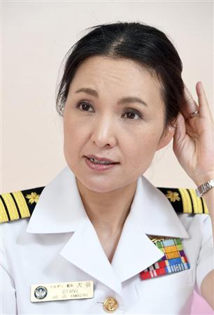 護衛艦「やまぎり」の大谷三穂艦長＝６月２日、神奈川県横須賀市（寺河内美奈撮影）