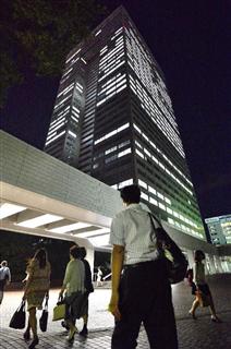 東芝本社の外観＝東京都港区（宮崎瑞穂撮影）