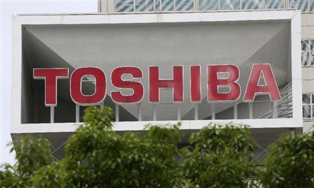 上場維持が厳しさを増す東芝＝東京・芝浦（ＡＰ）