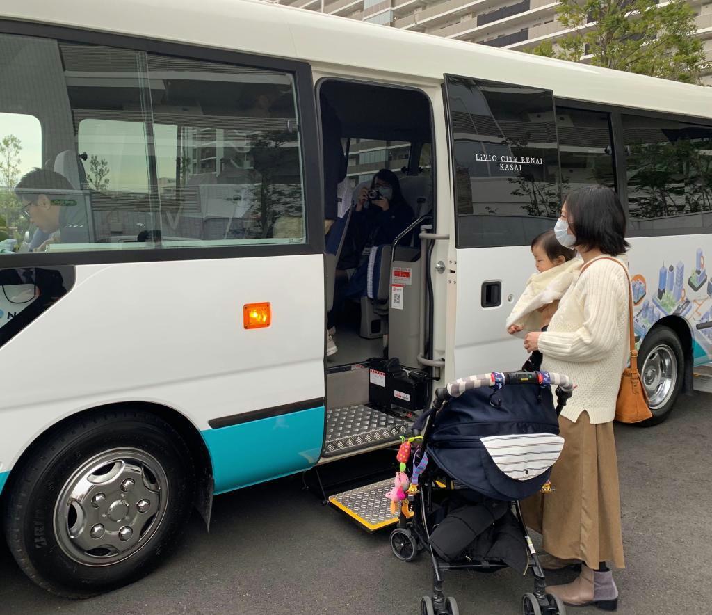 東京都江戸川区で実施されているマンション住民を対象にしたバスのオンデマンドサービス